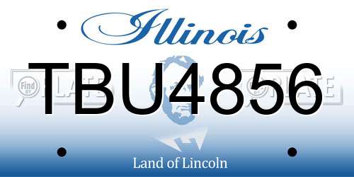 TBU4856 Illinois License Plate