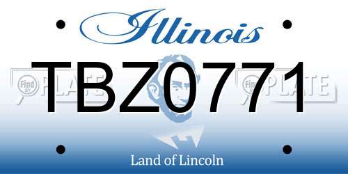 TBZ0771 Illinois License Plate