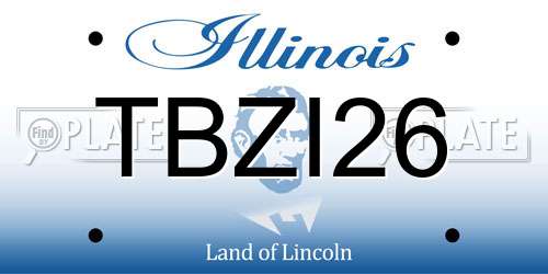 TBZI26 Illinois License Plate