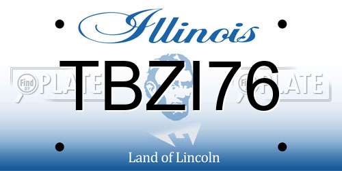 TBZI76 Illinois License Plate