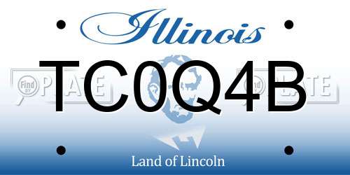 TC0Q4B Illinois License Plate