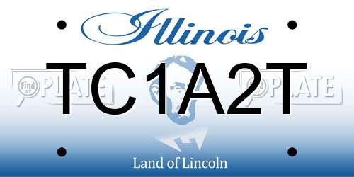 TC1A2T Illinois License Plate