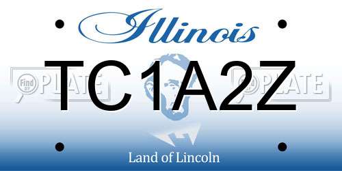 TC1A2Z Illinois License Plate