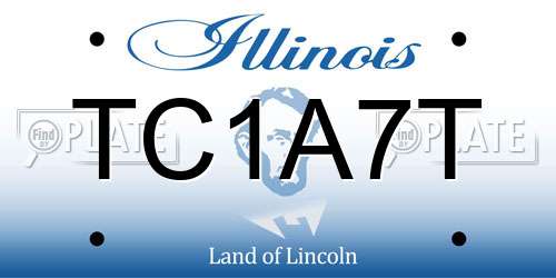 TC1A7T Illinois License Plate