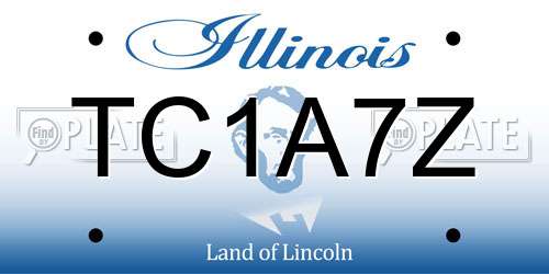 TC1A7Z Illinois License Plate
