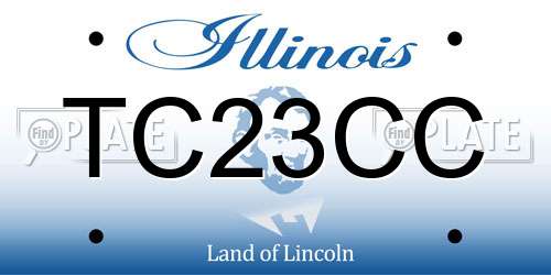 TC23CC Illinois License Plate