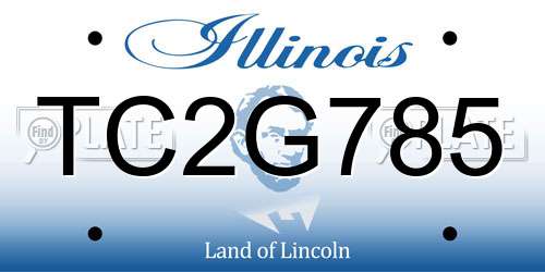 TC2G785 Illinois License Plate