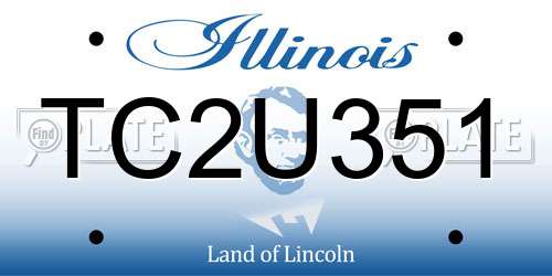 TC2U351 Illinois License Plate