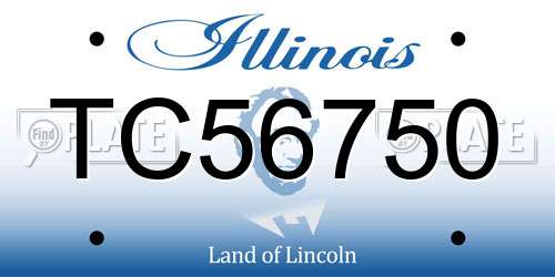 TC56750 Illinois License Plate