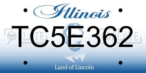 TC5E362 Illinois License Plate