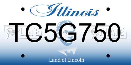 TC5G750 Illinois License Plate