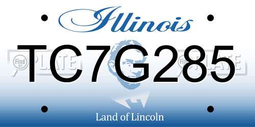 TC7G285 Illinois License Plate