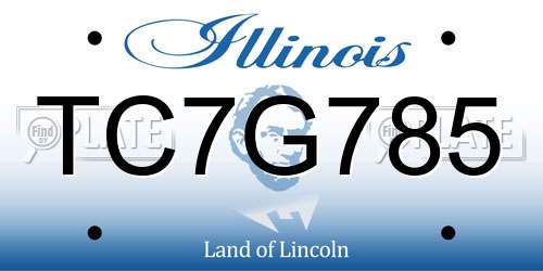 TC7G785 Illinois License Plate
