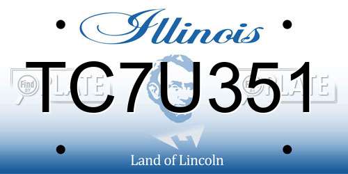 TC7U351 Illinois License Plate