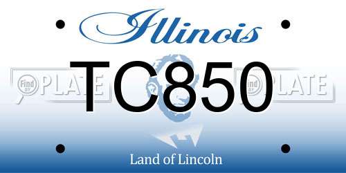 TC850 Illinois License Plate