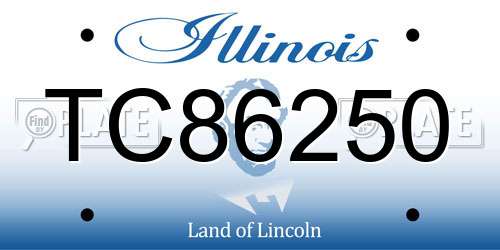 TC86250 Illinois License Plate