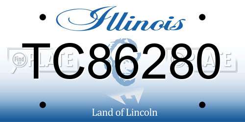 TC86280 Illinois License Plate