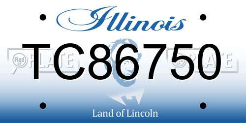TC86750 Illinois License Plate
