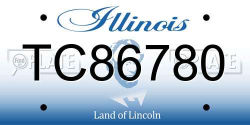 TC86780 Illinois License Plate