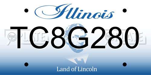 TC8G280 Illinois License Plate