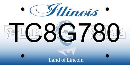 TC8G780 Illinois License Plate