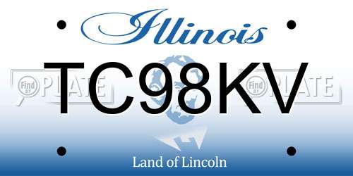 TC98KV Illinois License Plate