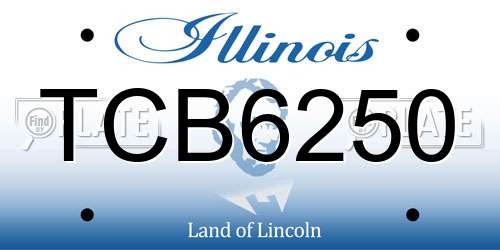 TCB6250 Illinois License Plate