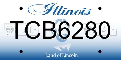 TCB6280 Illinois License Plate