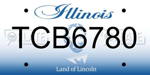 TCB6780 Illinois License Plate