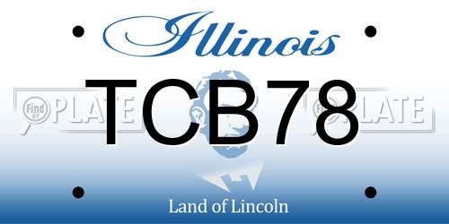 TCB78 Illinois License Plate