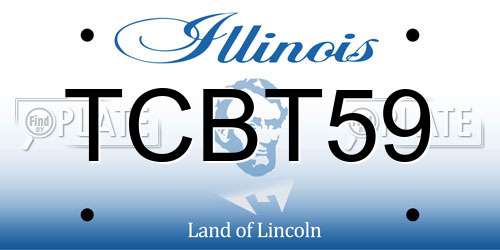 TCBT59 Illinois License Plate