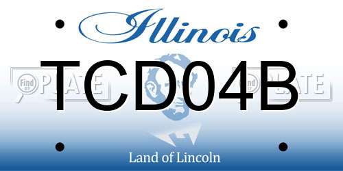 TCD04B Illinois License Plate