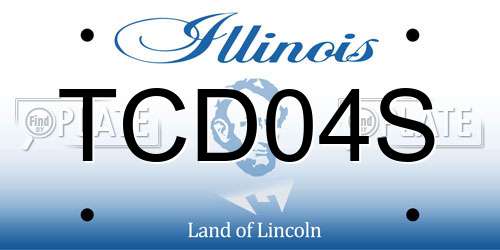 TCD04S Illinois License Plate