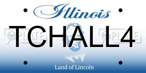 TCHALL4 Illinois License Plate