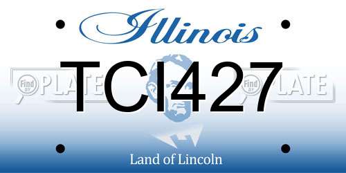 TCI427 Illinois License Plate
