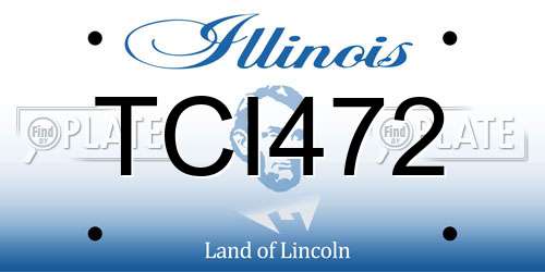 TCI472 Illinois License Plate