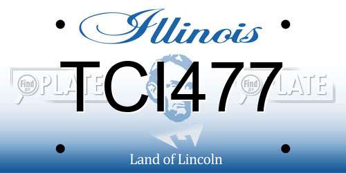 TCI477 Illinois License Plate