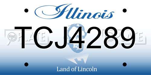 TCJ4289 Illinois License Plate