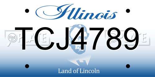 TCJ4789 Illinois License Plate