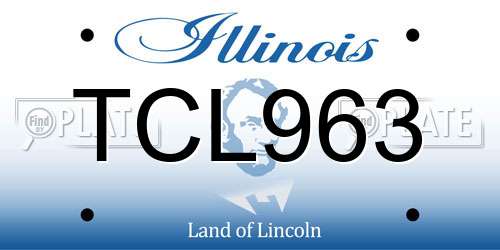 TCL963 Illinois License Plate