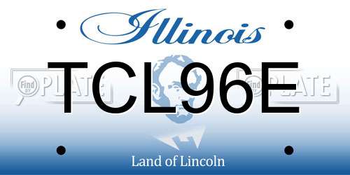 TCL96E Illinois License Plate