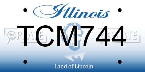 TCM744 Illinois License Plate