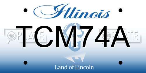 TCM74A Illinois License Plate