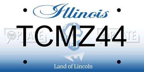 TCMZ44 Illinois License Plate