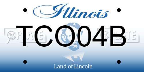 TCO04B Illinois License Plate