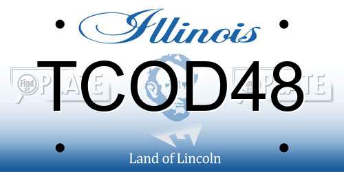 TCOD48 Illinois License Plate