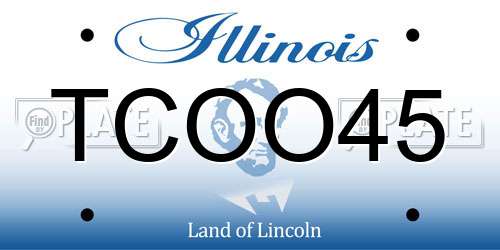 TCOO45 Illinois License Plate