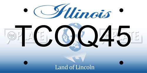 TCOQ45 Illinois License Plate