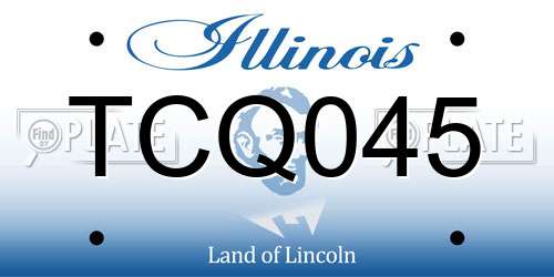 TCQ045 Illinois License Plate