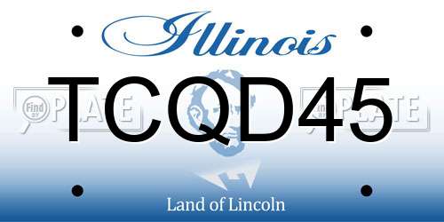 TCQD45 Illinois License Plate